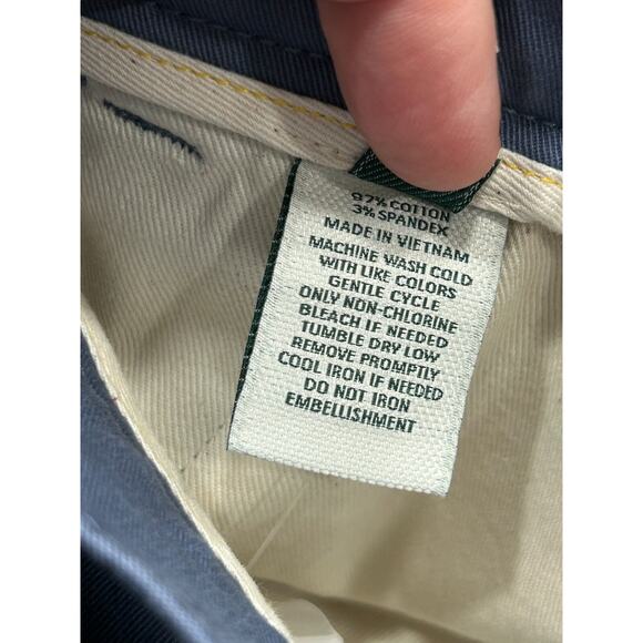 Duck Head Mens Lake Blue Stretch Flat Front Wide Leg Chino Pants Size 42/32 - Picture 8 of 10